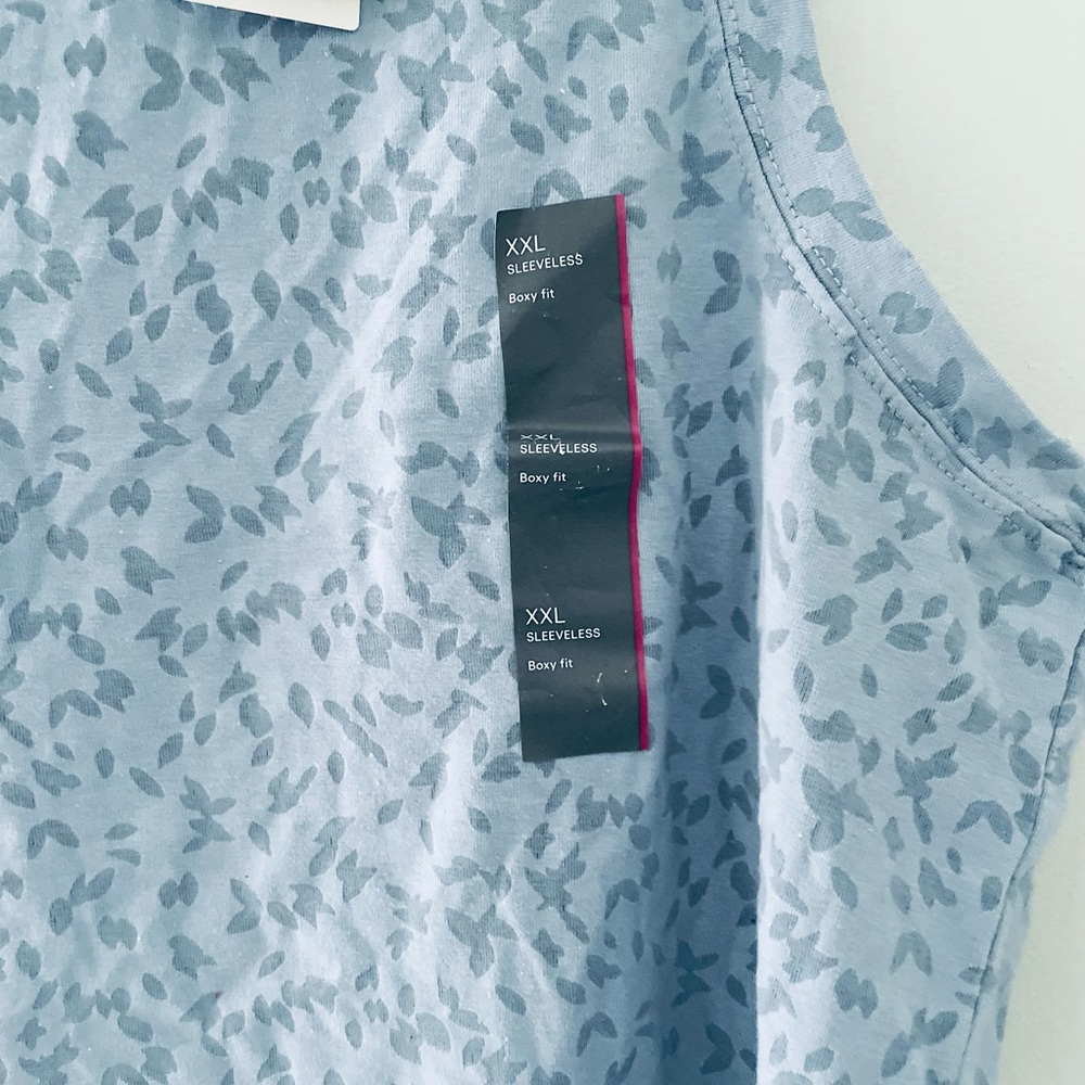 NWT All in Motion Boxy Fit Sleeve Crop Top / XXL / Gray-Blue - Picture 3 of 5